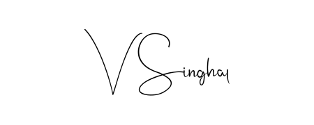 Upgrade your professional image with V Singhal signature created with Andilay-7BmLP font. Fast, free, and watermark-free download. V Singhal signature style 4 images and pictures png