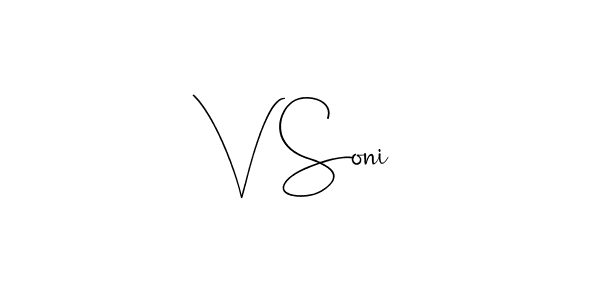 Best and Professional Signature Style for V Soni. Andilay-7BmLP Best Signature Style Collection. V Soni signature style 4 images and pictures png