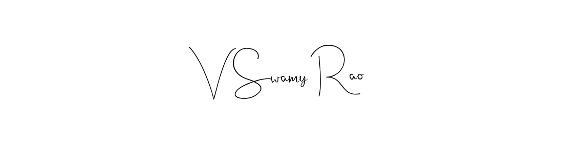 Use a signature maker to create a handwritten signature online. With this signature software, you can design (Andilay-7BmLP) your own signature for name V Swamy Rao. V Swamy Rao signature style 4 images and pictures png
