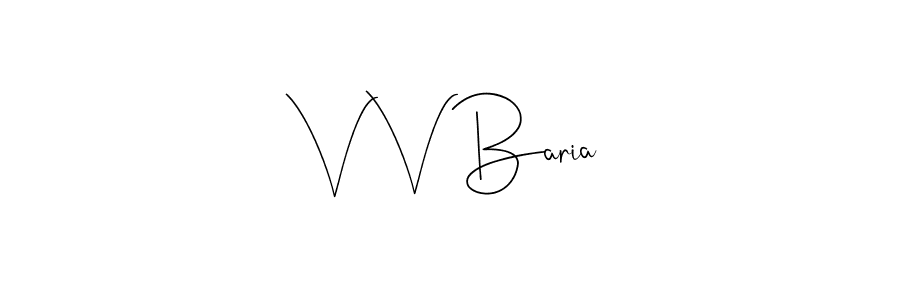 Design your own signature with our free online signature maker. With this signature software, you can create a handwritten (Andilay-7BmLP) signature for name V V Baria. V V Baria signature style 4 images and pictures png