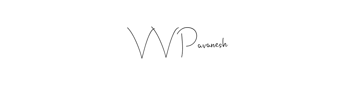 The best way (Andilay-7BmLP) to make a short signature is to pick only two or three words in your name. The name V V Pavanesh include a total of six letters. For converting this name. V V Pavanesh signature style 4 images and pictures png