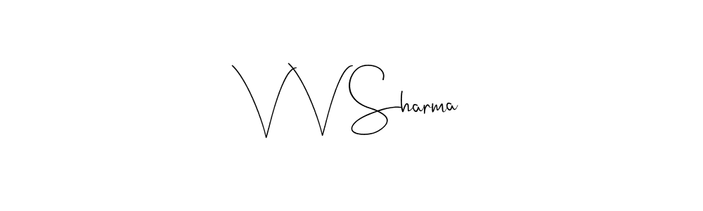 The best way (Andilay-7BmLP) to make a short signature is to pick only two or three words in your name. The name V V Sharma include a total of six letters. For converting this name. V V Sharma signature style 4 images and pictures png