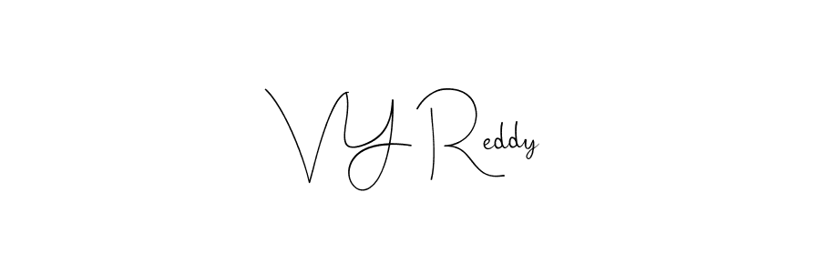 Make a beautiful signature design for name V Y Reddy. Use this online signature maker to create a handwritten signature for free. V Y Reddy signature style 4 images and pictures png