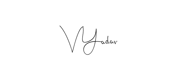 Make a beautiful signature design for name V Yadav. Use this online signature maker to create a handwritten signature for free. V Yadav signature style 4 images and pictures png