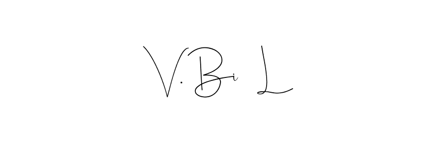 Also You can easily find your signature by using the search form. We will create V. Bi   L name handwritten signature images for you free of cost using Andilay-7BmLP sign style. V. Bi   L signature style 4 images and pictures png