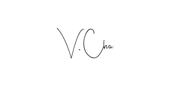 V. Cha stylish signature style. Best Handwritten Sign (Andilay-7BmLP) for my name. Handwritten Signature Collection Ideas for my name V. Cha. V. Cha signature style 4 images and pictures png