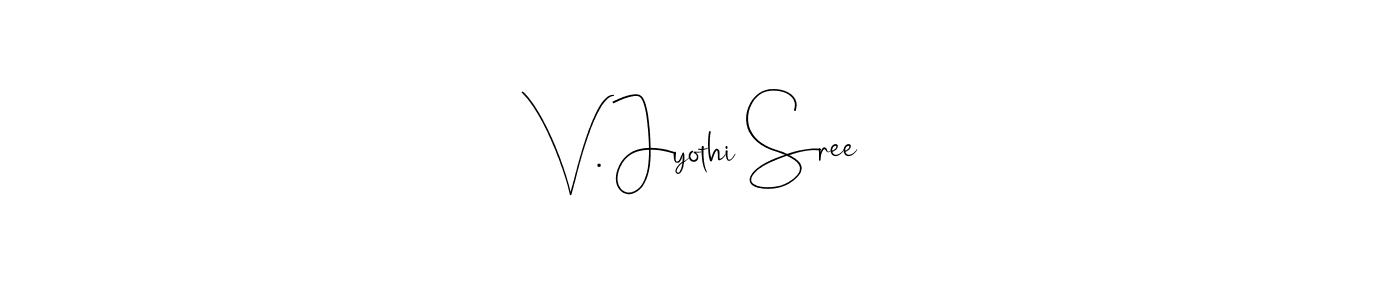 How to Draw V. Jyothi Sree signature style? Andilay-7BmLP is a latest design signature styles for name V. Jyothi Sree. V. Jyothi Sree signature style 4 images and pictures png