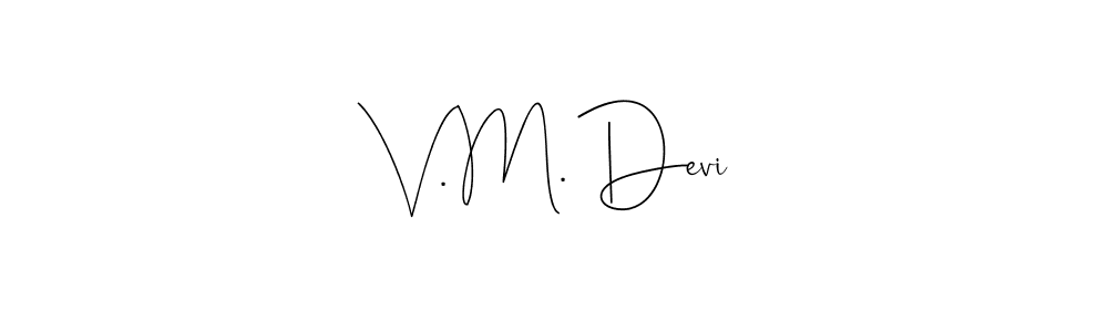 Best and Professional Signature Style for V. M. Devi. Andilay-7BmLP Best Signature Style Collection. V. M. Devi signature style 4 images and pictures png