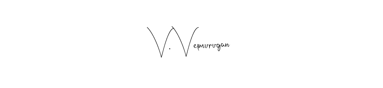 How to make V. Velmurugan signature? Andilay-7BmLP is a professional autograph style. Create handwritten signature for V. Velmurugan name. V. Velmurugan signature style 4 images and pictures png