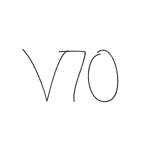 How to make V70 name signature. Use Andilay-7BmLP style for creating short signs online. This is the latest handwritten sign. V70 signature style 4 images and pictures png