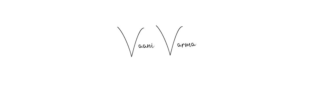 The best way (Andilay-7BmLP) to make a short signature is to pick only two or three words in your name. The name Vaani Varma include a total of six letters. For converting this name. Vaani Varma signature style 4 images and pictures png