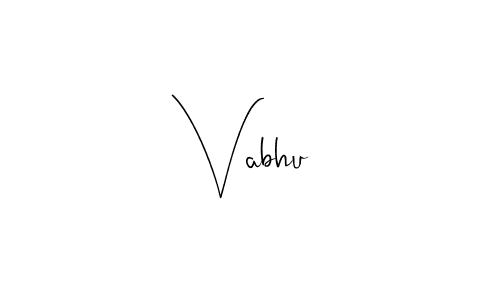 You should practise on your own different ways (Andilay-7BmLP) to write your name (Vabhu) in signature. don't let someone else do it for you. Vabhu signature style 4 images and pictures png