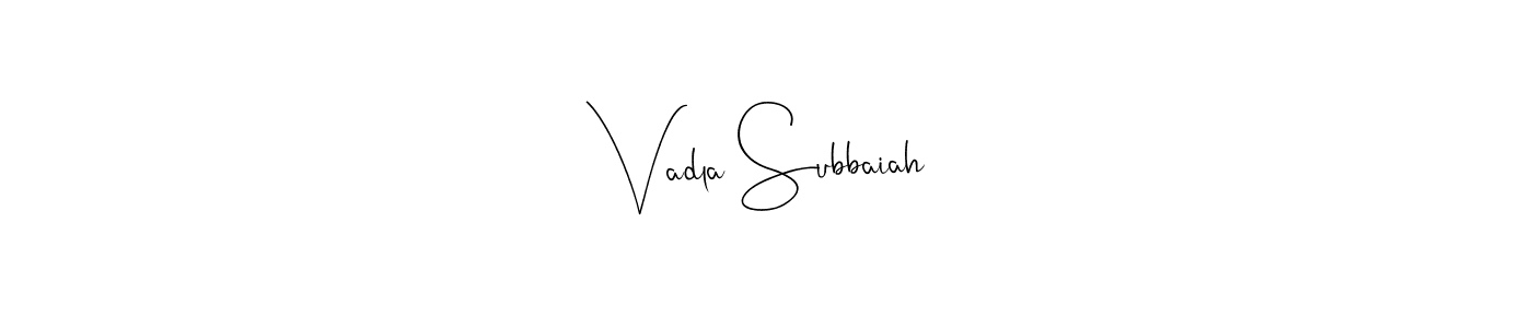 This is the best signature style for the Vadla Subbaiah name. Also you like these signature font (Andilay-7BmLP). Mix name signature. Vadla Subbaiah signature style 4 images and pictures png