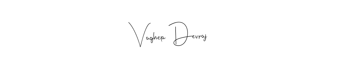 Create a beautiful signature design for name Vaghela Devraj. With this signature (Andilay-7BmLP) fonts, you can make a handwritten signature for free. Vaghela Devraj signature style 4 images and pictures png