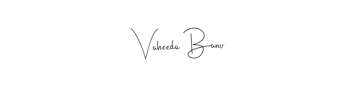 Also You can easily find your signature by using the search form. We will create Vaheeda Banu name handwritten signature images for you free of cost using Andilay-7BmLP sign style. Vaheeda Banu signature style 4 images and pictures png