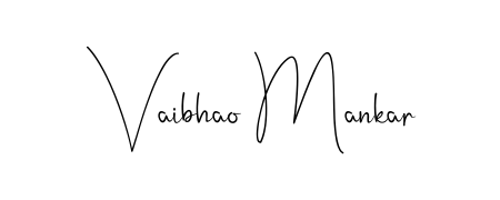 Here are the top professional signature styles for the name Vaibhao Mankar. These are the best autograph styles you can use for your name. Vaibhao Mankar signature style 4 images and pictures png