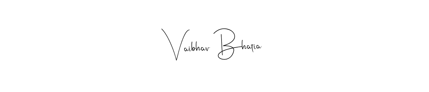 Also You can easily find your signature by using the search form. We will create Vaibhav Bhatia name handwritten signature images for you free of cost using Andilay-7BmLP sign style. Vaibhav Bhatia signature style 4 images and pictures png