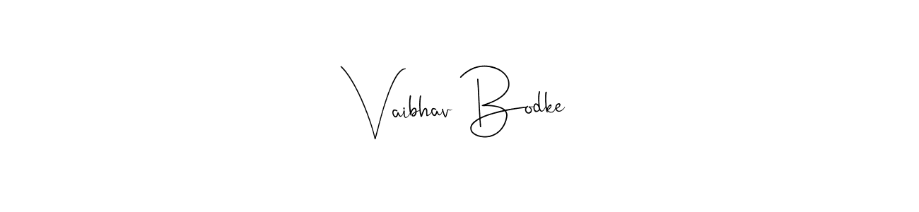 Andilay-7BmLP is a professional signature style that is perfect for those who want to add a touch of class to their signature. It is also a great choice for those who want to make their signature more unique. Get Vaibhav Bodke name to fancy signature for free. Vaibhav Bodke signature style 4 images and pictures png