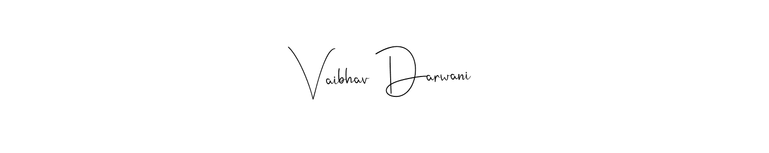 if you are searching for the best signature style for your name Vaibhav Darwani. so please give up your signature search. here we have designed multiple signature styles  using Andilay-7BmLP. Vaibhav Darwani signature style 4 images and pictures png