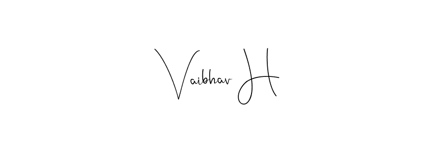 Also You can easily find your signature by using the search form. We will create Vaibhav H name handwritten signature images for you free of cost using Andilay-7BmLP sign style. Vaibhav H signature style 4 images and pictures png