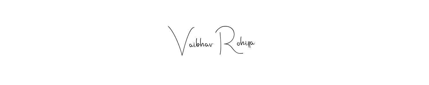 You should practise on your own different ways (Andilay-7BmLP) to write your name (Vaibhav Rohilla) in signature. don't let someone else do it for you. Vaibhav Rohilla signature style 4 images and pictures png