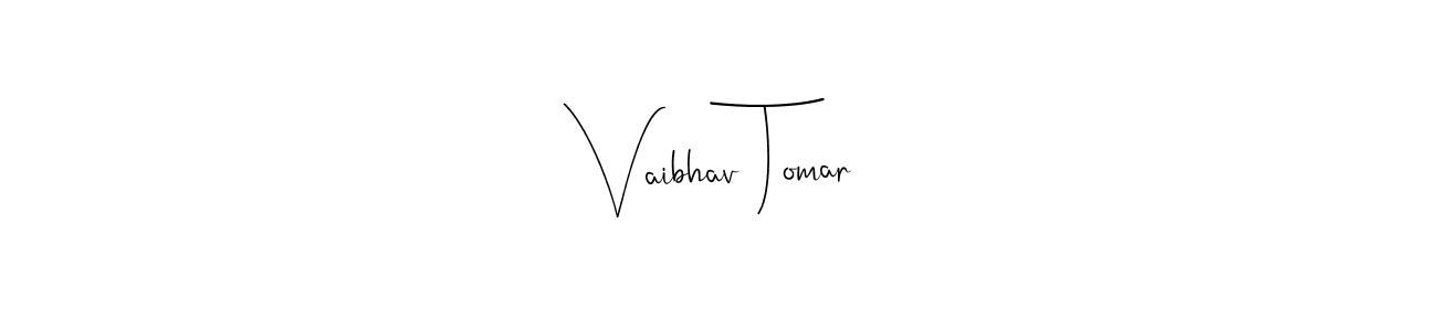 Create a beautiful signature design for name Vaibhav Tomar. With this signature (Andilay-7BmLP) fonts, you can make a handwritten signature for free. Vaibhav Tomar signature style 4 images and pictures png