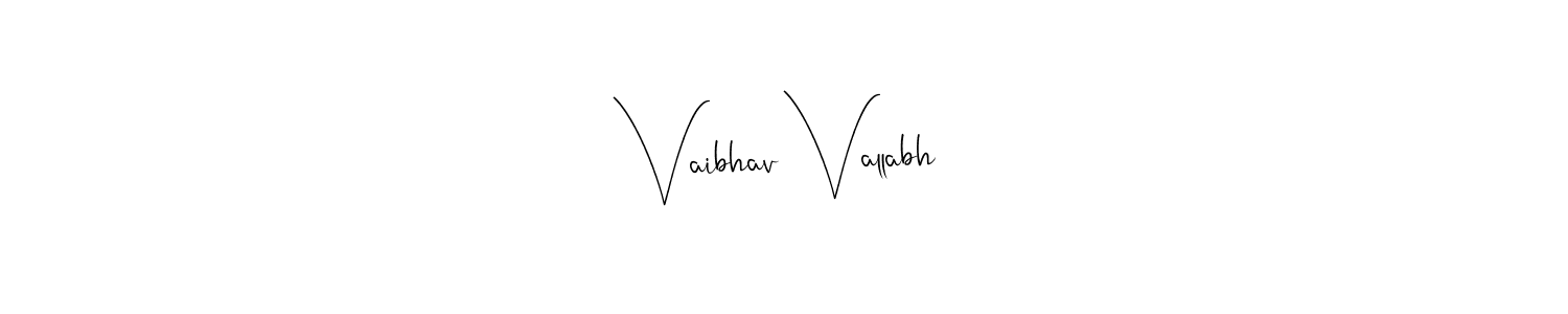 Make a beautiful signature design for name Vaibhav Vallabh. With this signature (Andilay-7BmLP) style, you can create a handwritten signature for free. Vaibhav Vallabh signature style 4 images and pictures png