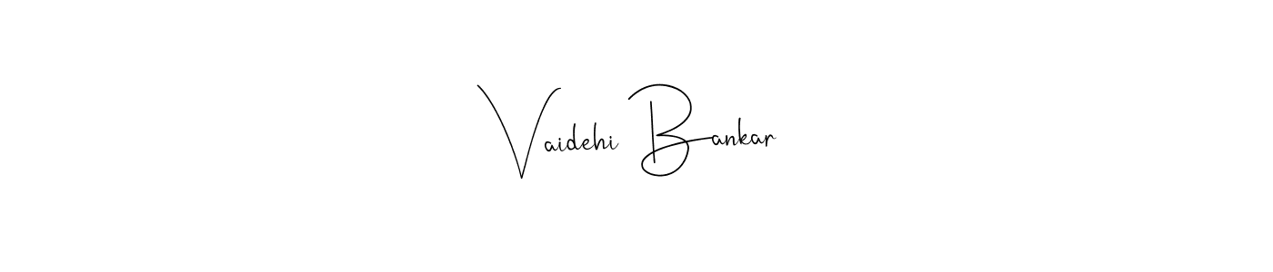 if you are searching for the best signature style for your name Vaidehi Bankar. so please give up your signature search. here we have designed multiple signature styles  using Andilay-7BmLP. Vaidehi Bankar signature style 4 images and pictures png