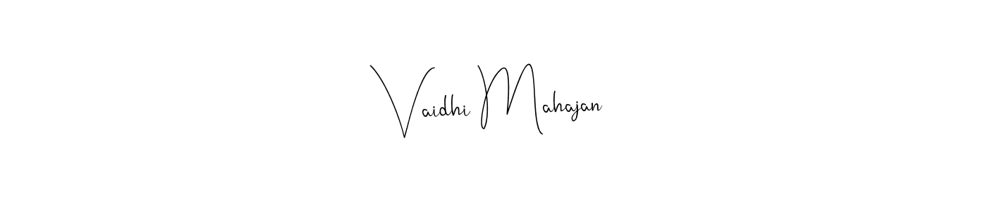 Similarly Andilay-7BmLP is the best handwritten signature design. Signature creator online .You can use it as an online autograph creator for name Vaidhi Mahajan. Vaidhi Mahajan signature style 4 images and pictures png