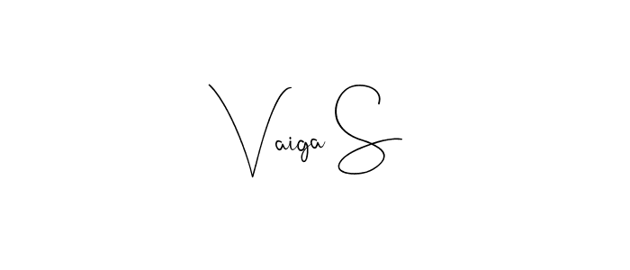Use a signature maker to create a handwritten signature online. With this signature software, you can design (Andilay-7BmLP) your own signature for name Vaiga S. Vaiga S signature style 4 images and pictures png