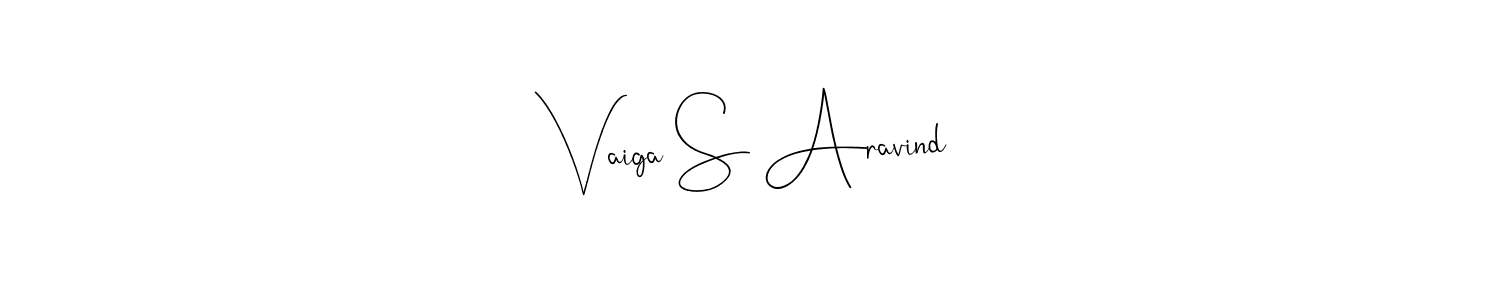 Also You can easily find your signature by using the search form. We will create Vaiga S Aravind name handwritten signature images for you free of cost using Andilay-7BmLP sign style. Vaiga S Aravind signature style 4 images and pictures png