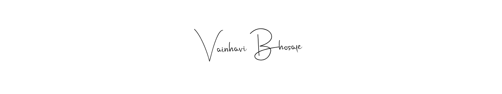 Vainhavi Bhosale stylish signature style. Best Handwritten Sign (Andilay-7BmLP) for my name. Handwritten Signature Collection Ideas for my name Vainhavi Bhosale. Vainhavi Bhosale signature style 4 images and pictures png