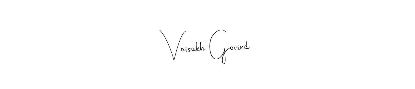 Vaisakh Govind stylish signature style. Best Handwritten Sign (Andilay-7BmLP) for my name. Handwritten Signature Collection Ideas for my name Vaisakh Govind. Vaisakh Govind signature style 4 images and pictures png