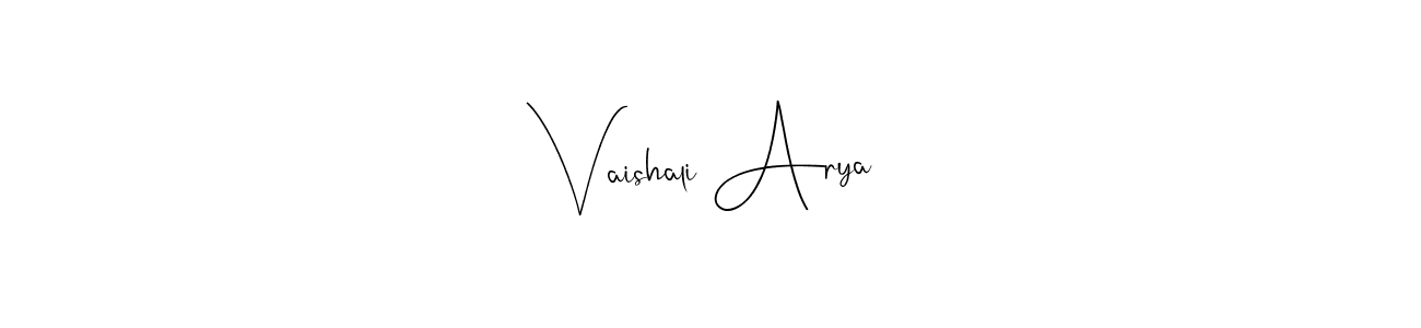 Vaishali Arya stylish signature style. Best Handwritten Sign (Andilay-7BmLP) for my name. Handwritten Signature Collection Ideas for my name Vaishali Arya. Vaishali Arya signature style 4 images and pictures png