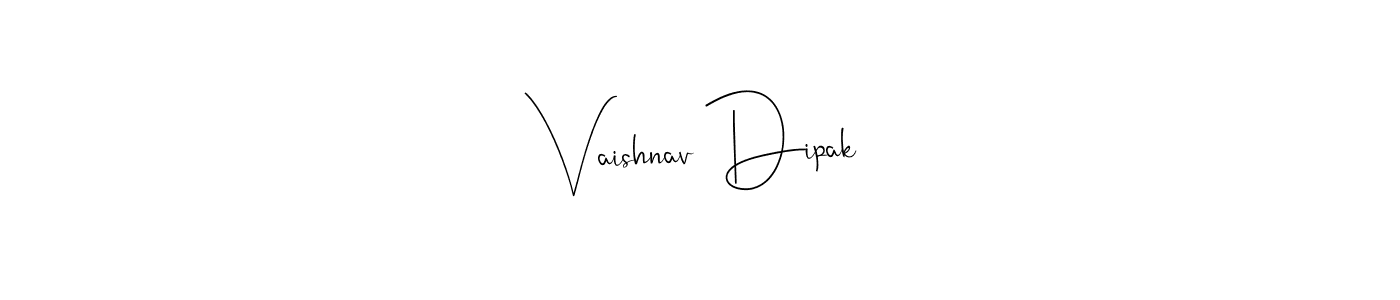 See photos of Vaishnav Dipak official signature by Spectra . Check more albums & portfolios. Read reviews & check more about Andilay-7BmLP font. Vaishnav Dipak signature style 4 images and pictures png