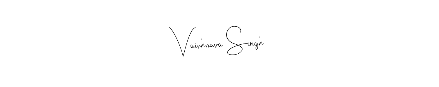 You should practise on your own different ways (Andilay-7BmLP) to write your name (Vaishnava Singh) in signature. don't let someone else do it for you. Vaishnava Singh signature style 4 images and pictures png