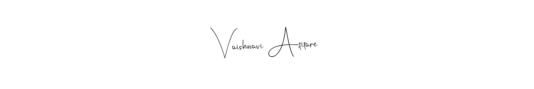 How to Draw Vaishnavi A.titare signature style? Andilay-7BmLP is a latest design signature styles for name Vaishnavi A.titare. Vaishnavi A.titare signature style 4 images and pictures png