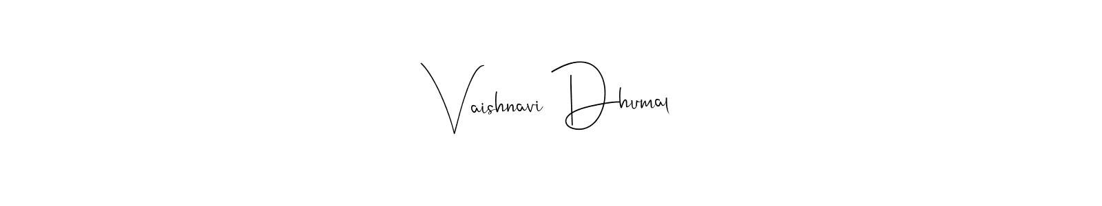 How to Draw Vaishnavi Dhumal signature style? Andilay-7BmLP is a latest design signature styles for name Vaishnavi Dhumal. Vaishnavi Dhumal signature style 4 images and pictures png