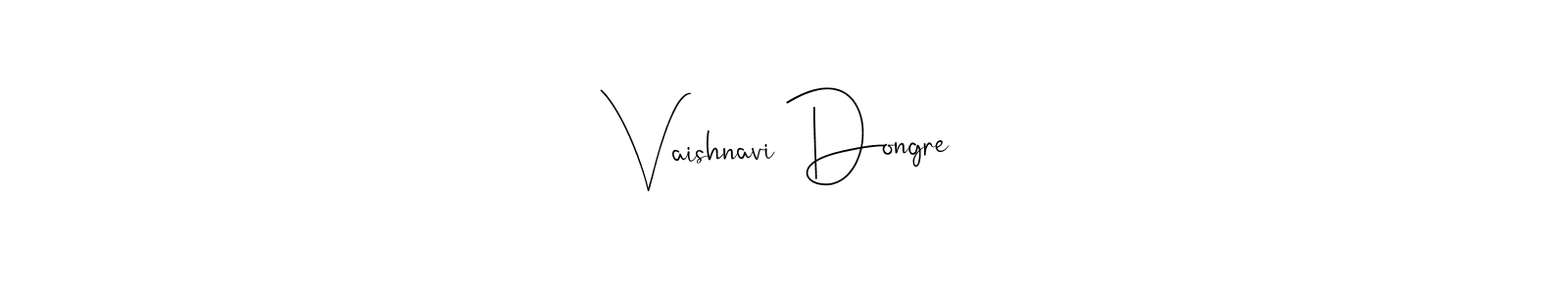 Make a beautiful signature design for name Vaishnavi Dongre. Use this online signature maker to create a handwritten signature for free. Vaishnavi Dongre signature style 4 images and pictures png