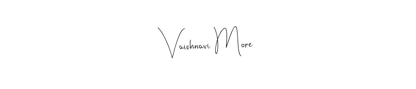 Andilay-7BmLP is a professional signature style that is perfect for those who want to add a touch of class to their signature. It is also a great choice for those who want to make their signature more unique. Get Vaishnavi More name to fancy signature for free. Vaishnavi More signature style 4 images and pictures png
