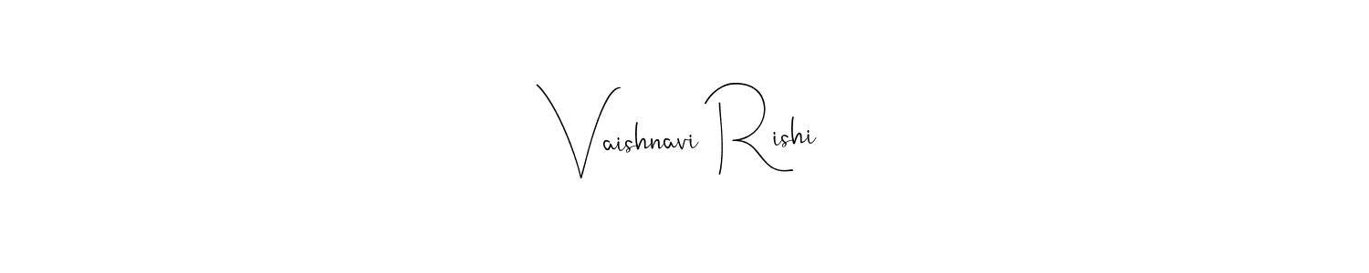 Create a beautiful signature design for name Vaishnavi Rishi. With this signature (Andilay-7BmLP) fonts, you can make a handwritten signature for free. Vaishnavi Rishi signature style 4 images and pictures png