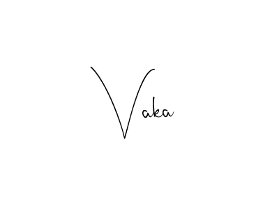 Make a beautiful signature design for name Vaka. With this signature (Andilay-7BmLP) style, you can create a handwritten signature for free. Vaka signature style 4 images and pictures png