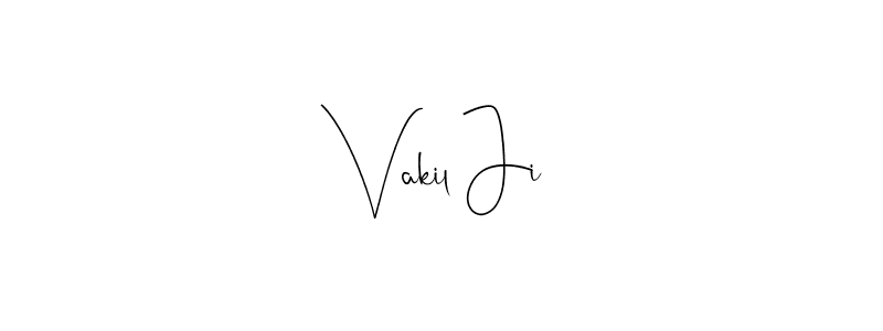 You should practise on your own different ways (Andilay-7BmLP) to write your name (Vakil Ji) in signature. don't let someone else do it for you. Vakil Ji signature style 4 images and pictures png