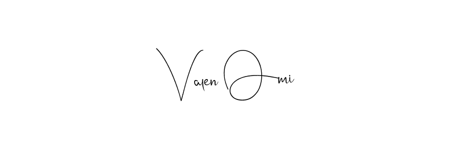 Use a signature maker to create a handwritten signature online. With this signature software, you can design (Andilay-7BmLP) your own signature for name Valen Omi. Valen Omi signature style 4 images and pictures png