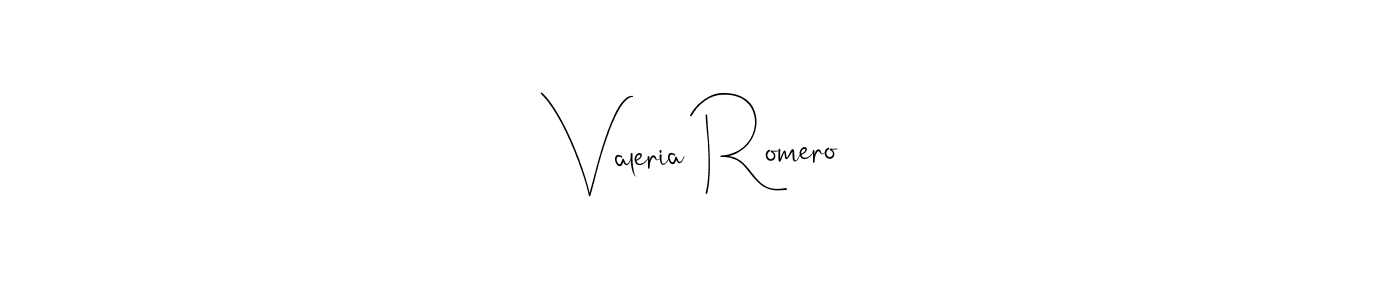 Create a beautiful signature design for name Valeria Romero. With this signature (Andilay-7BmLP) fonts, you can make a handwritten signature for free. Valeria Romero signature style 4 images and pictures png