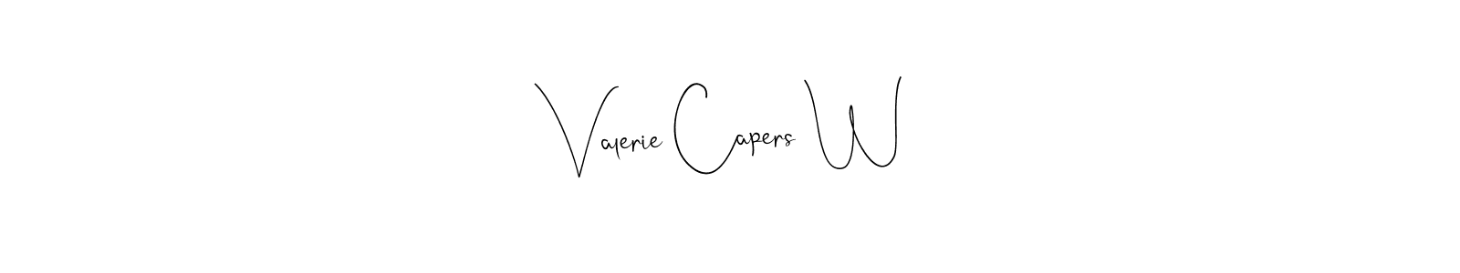 Create a beautiful signature design for name Valerie Capers W. With this signature (Andilay-7BmLP) fonts, you can make a handwritten signature for free. Valerie Capers W signature style 4 images and pictures png
