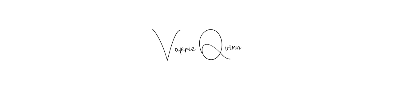 How to make Valerie Quinn name signature. Use Andilay-7BmLP style for creating short signs online. This is the latest handwritten sign. Valerie Quinn signature style 4 images and pictures png