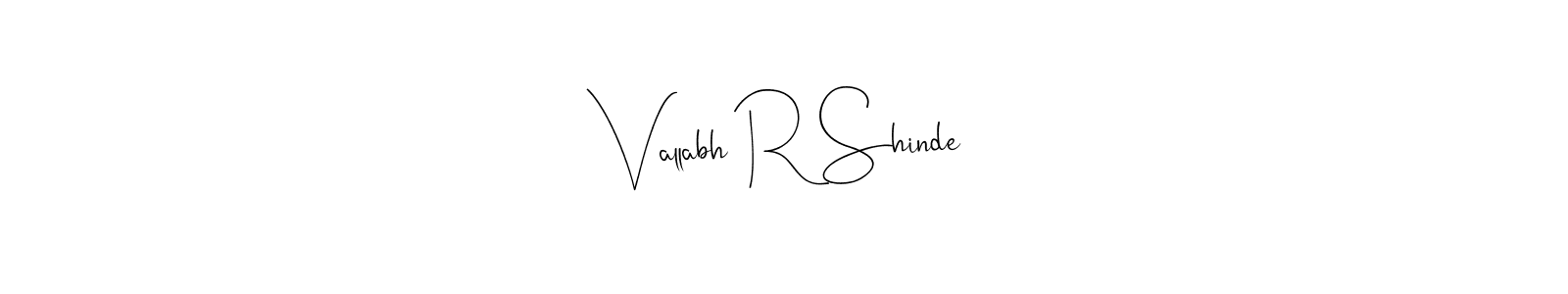 The best way (Andilay-7BmLP) to make a short signature is to pick only two or three words in your name. The name Vallabh R Shinde include a total of six letters. For converting this name. Vallabh R Shinde signature style 4 images and pictures png