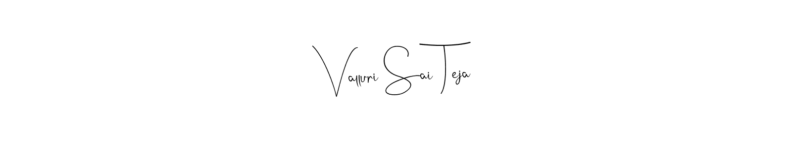 Also You can easily find your signature by using the search form. We will create Valluri Sai Teja name handwritten signature images for you free of cost using Andilay-7BmLP sign style. Valluri Sai Teja signature style 4 images and pictures png