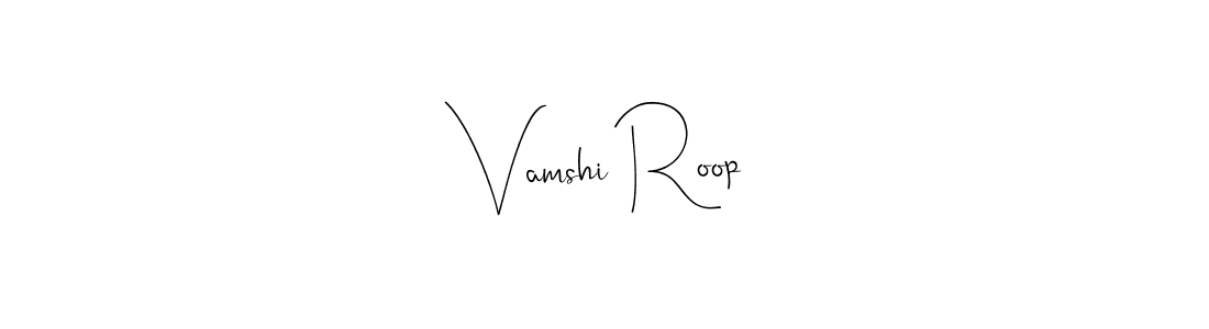 Vamshi Roop stylish signature style. Best Handwritten Sign (Andilay-7BmLP) for my name. Handwritten Signature Collection Ideas for my name Vamshi Roop. Vamshi Roop signature style 4 images and pictures png